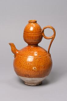 Gourd-shaped Ewer, Yellowish brown glaze