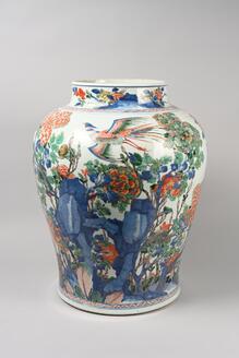 五彩花鳥文大壺