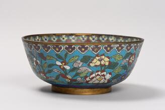 Bowl with Flowers and Butterflies