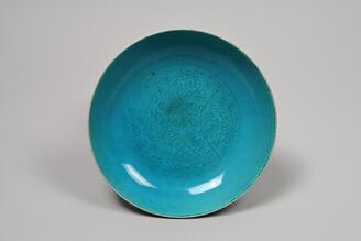 Dish with Vines, Porcelain with overglaze enamel