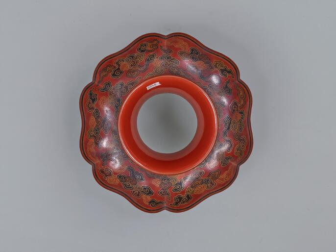 古民具　根来塗　雲龍文彫　椀　時代箱付　V　R8441 ColBase