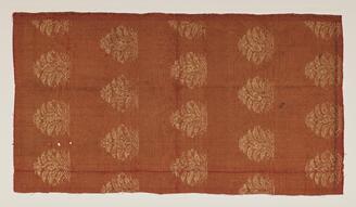 Textile with Flowering Plants, Named "Gold Brocade with Large Cockscombs"