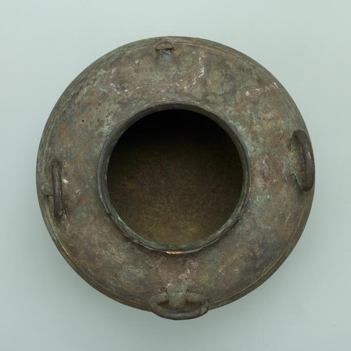 汲古社】旧家藏出 漢 青銅提染壺金文入り