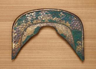 小柄　茶道具図　銅地　金象嵌 小柄 茶道具図 銅地 金象嵌