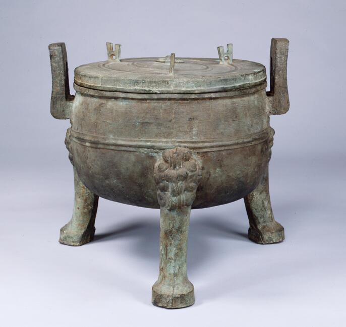 処分価格 1989年製 石黒 鏘ニ 作 青銅製 手付 香炉「南天」 金銅柄香炉