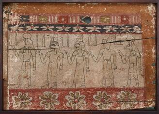 Gods and a King, Panel painting